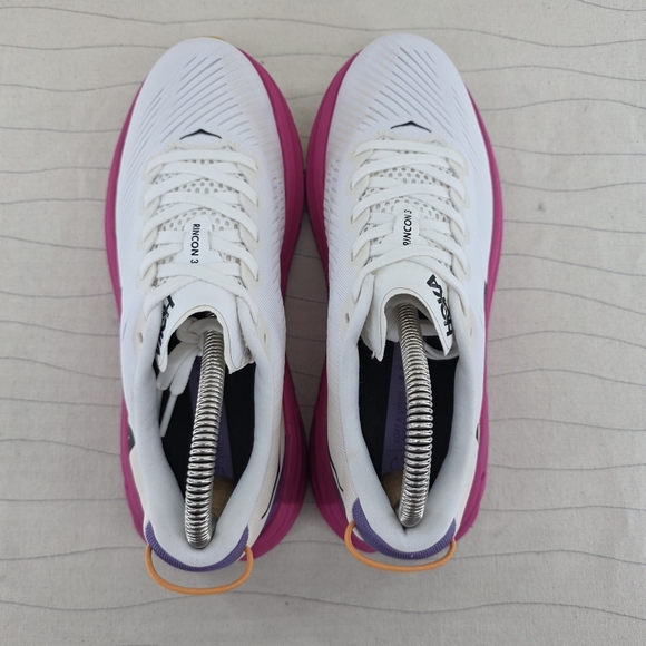 HOKA ONE ONE Womens Rincon 3 White Pink Purple Running Shoes 1119396 Size 6B - Picture 6 of 12